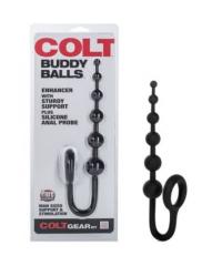 Анальная цепочка COLT Buddy Balls с эрекционным кольцом черная