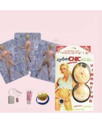Кукла CYBER CHIC с вибрацией и вставками вагина, анус 