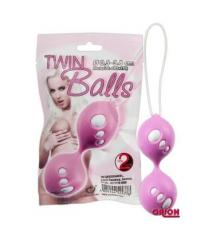 Вагинальные шарики Twin Balls розовые, 511170