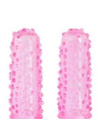 Пупырчатые насадки на пальцы розового цвета