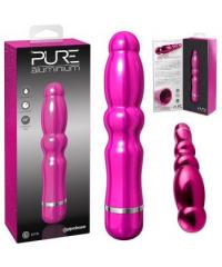 Вибромассажер PURE ALUMINIUM - PINK LARGE рельефный розовый pd4971-11 в интернет магазине Куан Интим г. Йошкар-Ола