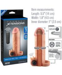 Насадка удлинитель Vibrating Real Feel 2,5 см Extension с кольцом на мошонку телесная с вибрацией pd4118-21 в интернет магазине Куан Интим г. Йошкар-Ола