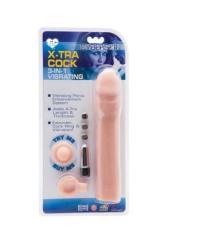 Насадка-удлинитель с вибрацией и эрекционное кольцо 3-in-1 Vibrating X-tra Cock ts1006022 в интернет магазине Куан Интим г. Йошкар-Ола