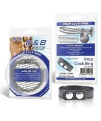 Кольцо на пенис из искусственной кожи на клепках 4-6 см SNAP COCK RING  в интернет магазине Куан Интим г. Йошкар-Ола