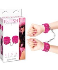 Наручники замшевые PINK - WRIST CUFFS розовые  в интернет магазине Куан Интим г. Йошкар-Ола