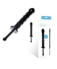 Фаллос с тонкой ручкой BLACK SWIRL LOVE WAND  в интернет магазине Куан Интим г. Йошкар-Ола
