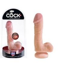 Фаллоимитатор с мошонкой King Cock + Dual Density 7.5 Cock - Flesh телесный, 5706-21 в интернет магазине Куан Интим г. Йошкар-Ола