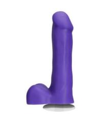 Фиолетовый фаллоимитатор на присоске Icon 6 Slim Dong with Balls - 16,51 см. в интернет магазине Куан Интим г. Йошкар-Ола