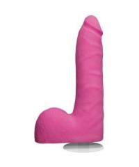 Розовый фаллоимитатор на присоске Revolution 7 Slim Realistic WBalls - 17,78 см. в интернет магазине Куан Интим г. Йошкар-Ола