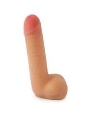 Реалистичный фаллоимитатор CyberSkin SlimLine CyberCock with Balls Light - 18 см. в интернет магазине Куан Интим г. Йошкар-Ола