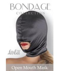 Чёрная шлем-маска Open Mouth Mask с вырезом для рта в интернет магазине Куан Интим г. Йошкар-Ола