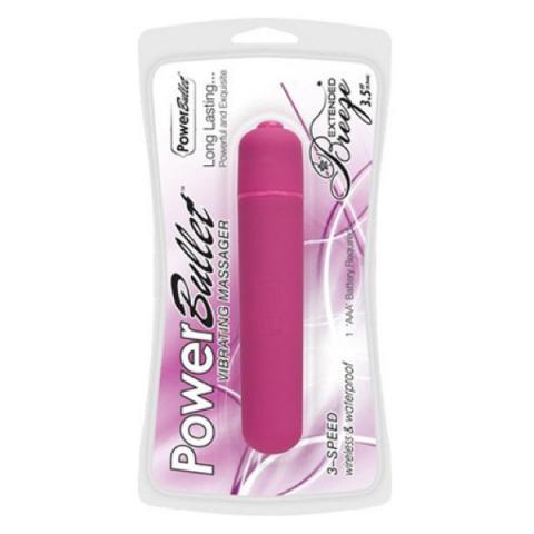 Вибро-пуля PowerBullet Breeze Extended 3,5 Fuschia малиновый