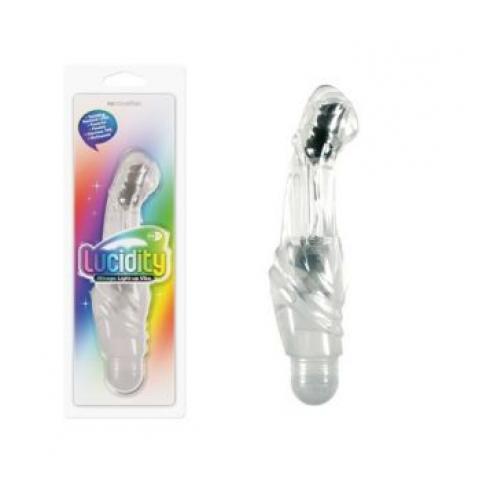  купить вибромассажёр mirage - light up прозрачный nsn-0285-11