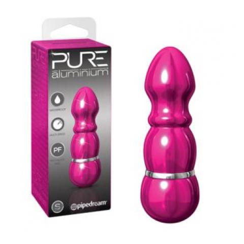  купить вибромассажер pure aluminium - pink small рельефный розовый pd4951-11
