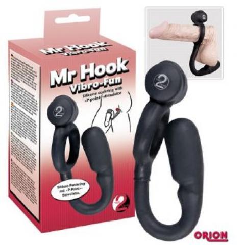 купить эрекционное кольцо с лонжероном под мошонку с вибрацией mr. hook vibro 