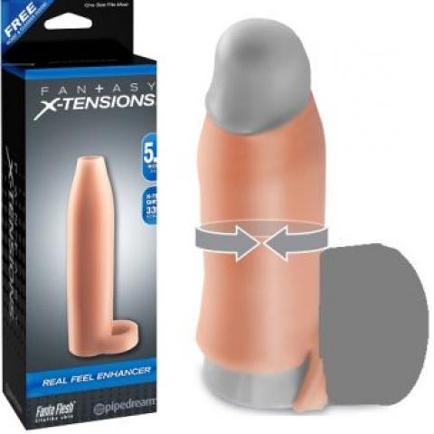  купить насадка увеличитель real feel enhancer с кольцом на мошонку телесная 