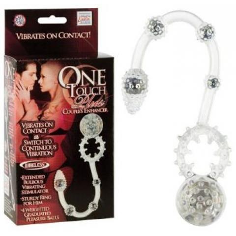  купить эрекционное кольцо one touch plus couple's enhancer с анальной цепочкой прозрачное se-1809-10-3