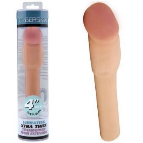  купить насадка-удлиннитель  xtra thick transformer penis extension 4 с вибратором