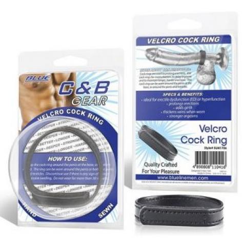  купить кольцо на пенис из искусственной кожи на липучке velcro cock ring 