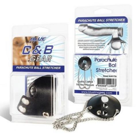  купить утяжка для мошонки из искусственной кожи с цепочками parachute ball stretcher 