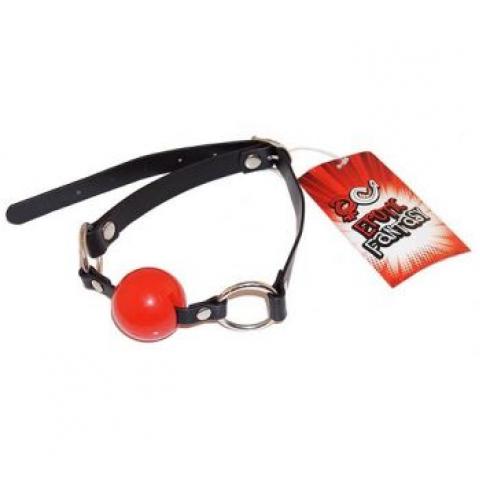  купить силиконовый красный кляп-шарик на ремне red ballgag 