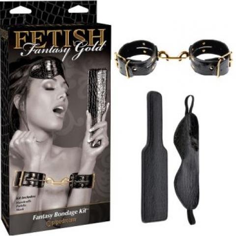  купить набор fetish fantasy gold fantasy bondage kit черный с золотом 