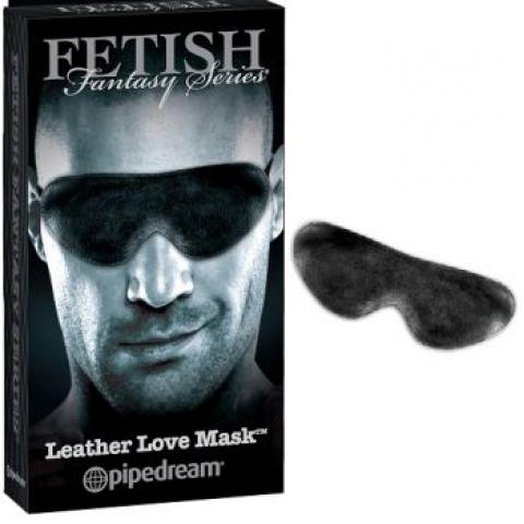  купить маска кожанная leather love mask черная 