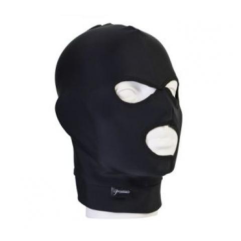  купить маска на голову spandex hood черная