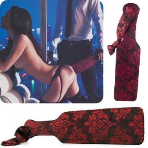  купить шлепалка scandal paddle в атласе черно-красная se-2712-25-3