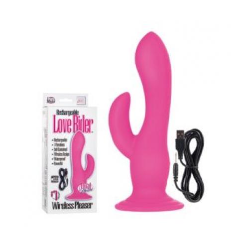  купить фаллоимитатор-насадка двухголовый wireless pleaser перезаряжаемый с вибрацией розовый 