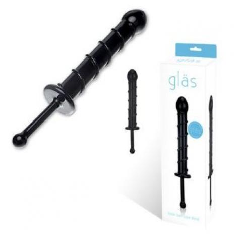  купить фаллос с тонкой ручкой black swirl love wand 