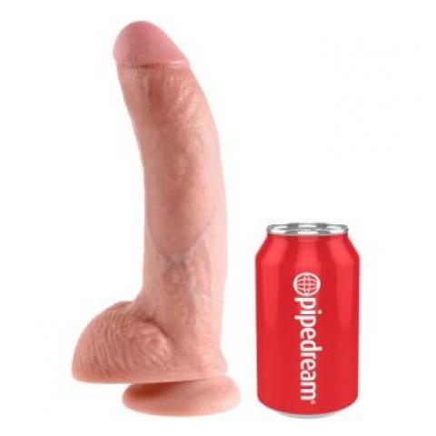  купить фаллоимитатор с мошонкой 23 см cock with balls на присоске телесный