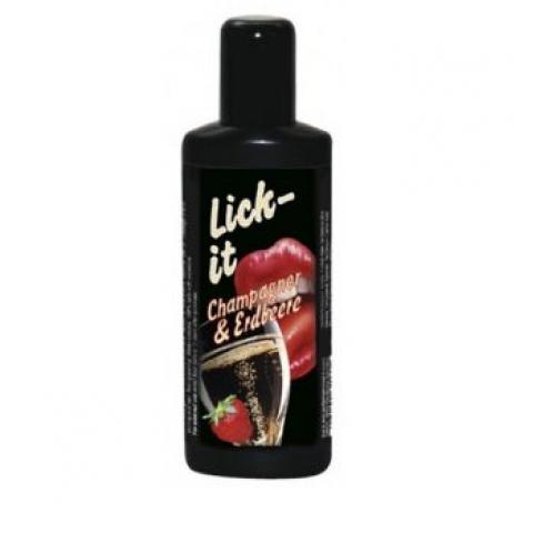  купить смазка + массаж 3в1 lick it клубника с шампанским 50мл 620580