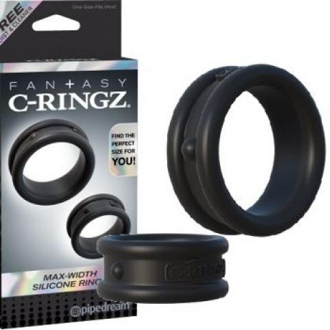  купить набор из 2-х эрекционных колец max-width silicone rings черный