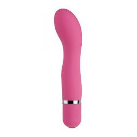 Розовый мини-вибратор для G-стимуляции NEON CURVE APPEAL PINK - 11,4 см.