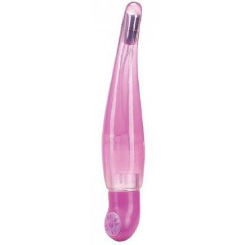 Розовый вибромассажёр PERFECT CURVE - 16 см.