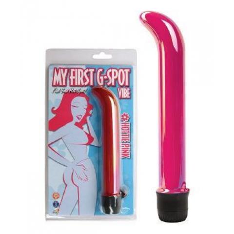  купить розовый вибратор для точки g my first g-spot - 19 см.