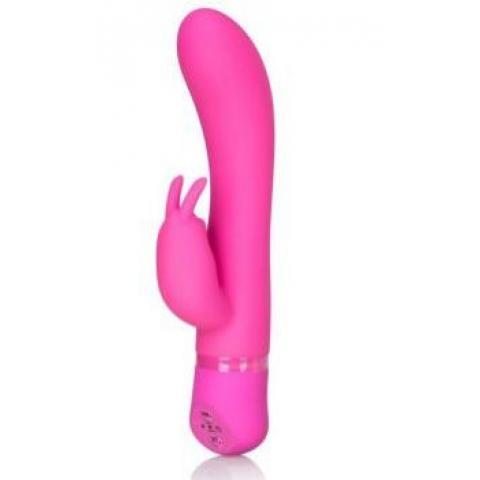Вибромассажер Spellbound Bunny с загнутым кончиком - 17,8 см.