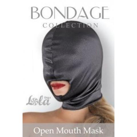  купить чёрная шлем-маска open mouth mask с вырезом для рта