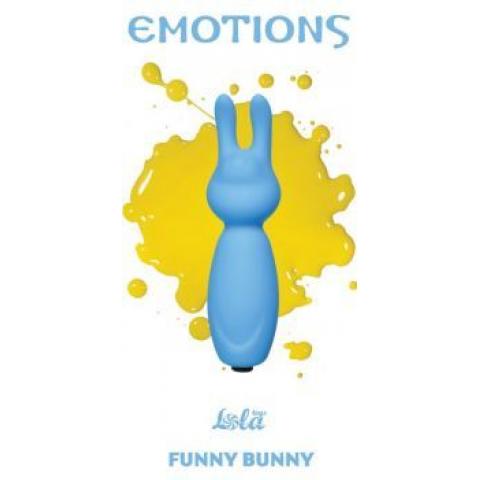  купить голубой мини-вибратор emotions funny bunny