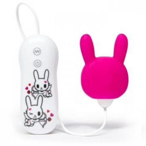 Розовый клиторальный стимулятор-зайчик SILICONE PURPLE BUNNY CLITORAL VIBRATOR