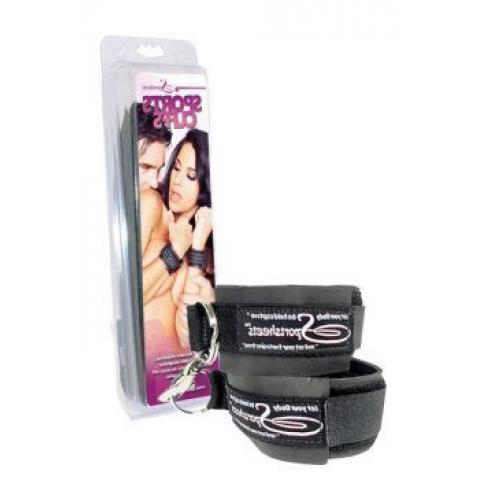 Манжеты на запястья черные 2 шт. SPORTS CUFFS - BLACK