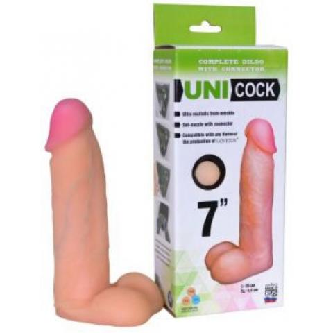  купить фаллическая насадка харнесс unicock 7 - 19 см.