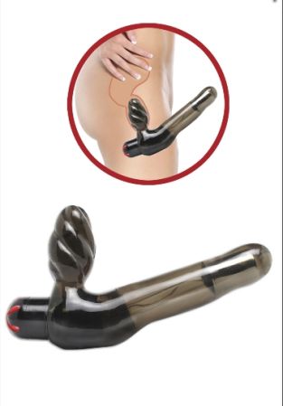  безремневой женский страпон 23см с вагинальной пробкой и вибратором наложенным платежом