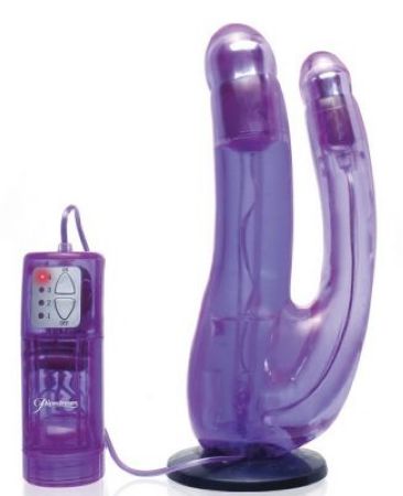  секс игрушка страпон двойной анально-вагинальный с вибратором 