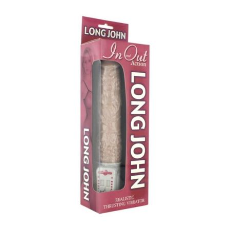 Вибратор возвратно - поступательный  "Long John Flesh"  18см 