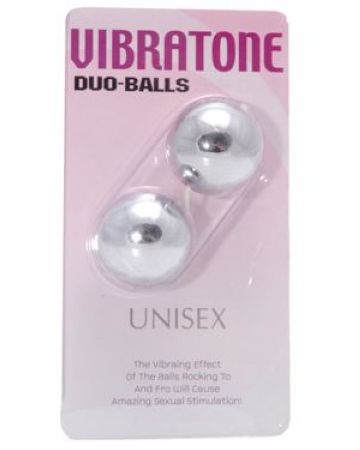 Шарики DUO BALLS вагинальные серебряные 3см 