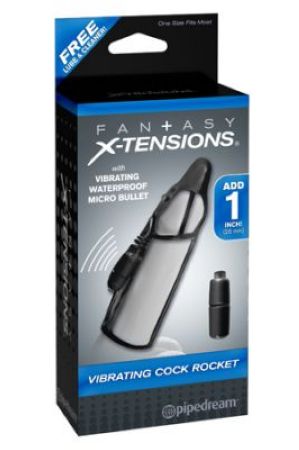  насадка стимулирующая vibrating cock rocket черная с вибрацией наложенным платежом