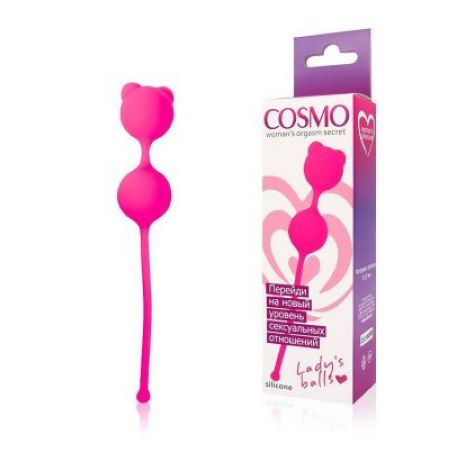  купить розовые силиконовые вагинальные шарики на связке с хвостиком