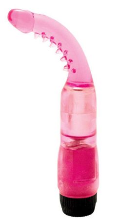 Розовый вибромассажер-стимулятор G-spot - 19 см. 